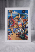 Quadro One Piece – Luffy e Tripulação | Decoração Anime